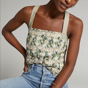 ANTHROPOLOGIE - Maeve Daisy Embroidered Tank